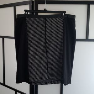 black and white skirt